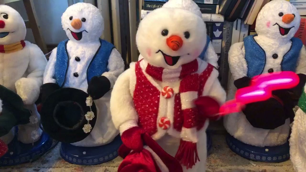 Gemmy 2005 French spinning peppermint snowman