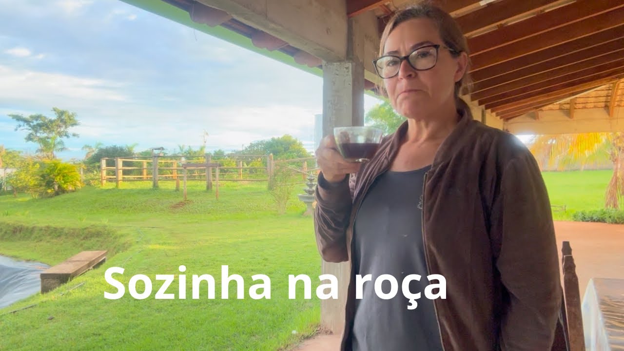 Minha rotina sozinha na roça 🌱 café, galinhas e peixes