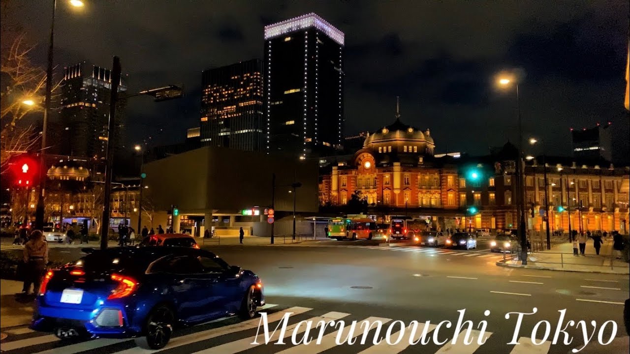 【4K】Marunouchi Tokyo /東京丸の内　Night Walking Relaxing Bgm