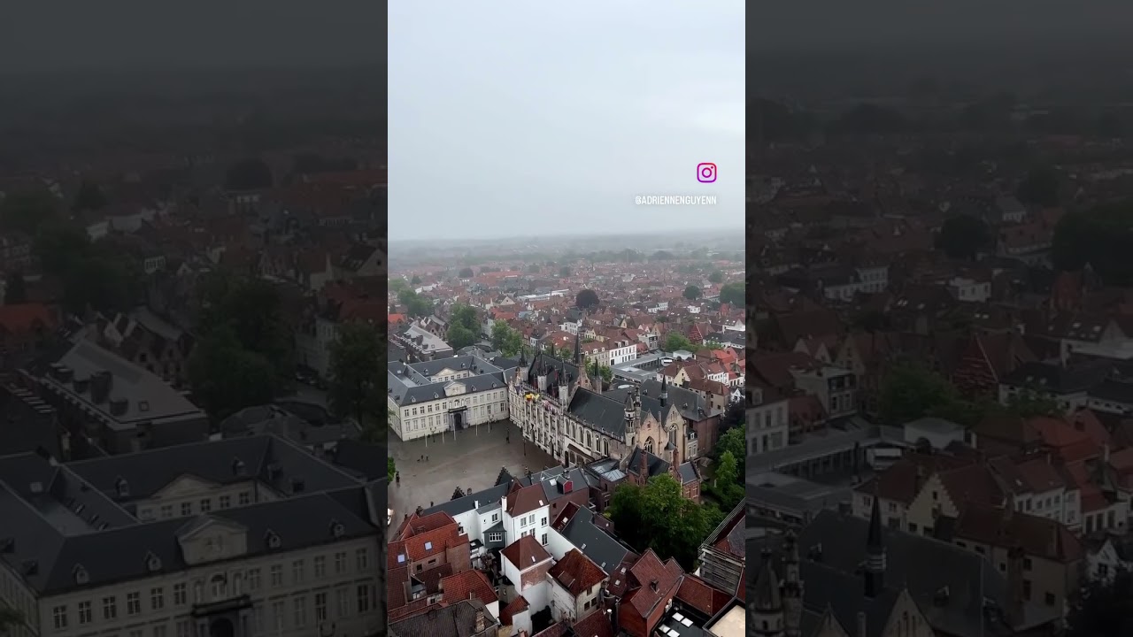 The View from The Belfry Tower in Bruges, Belgium #shorts