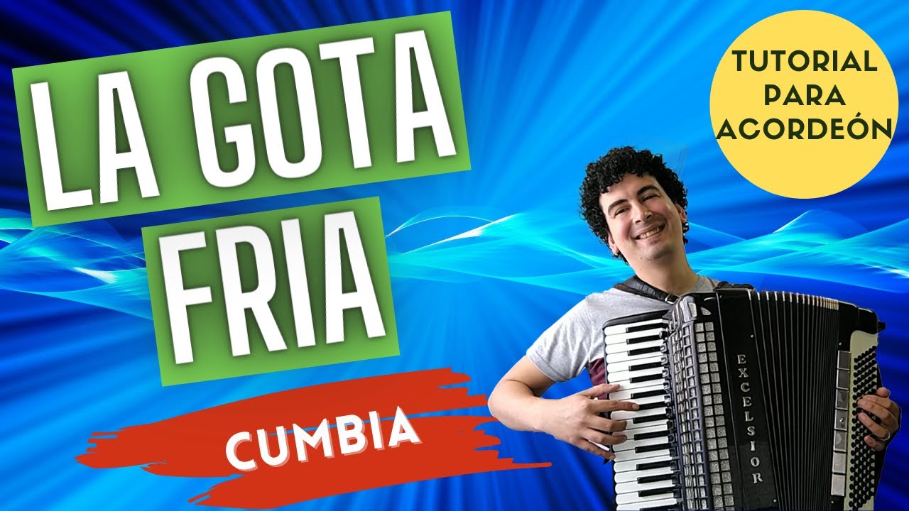 🚀 LA GOTA FRIA - TUTORIAL PARA ACORDEON A PIANO - CUMBIA
