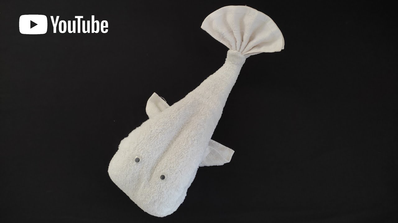how to make animal towels whale | towel folding design | towel art