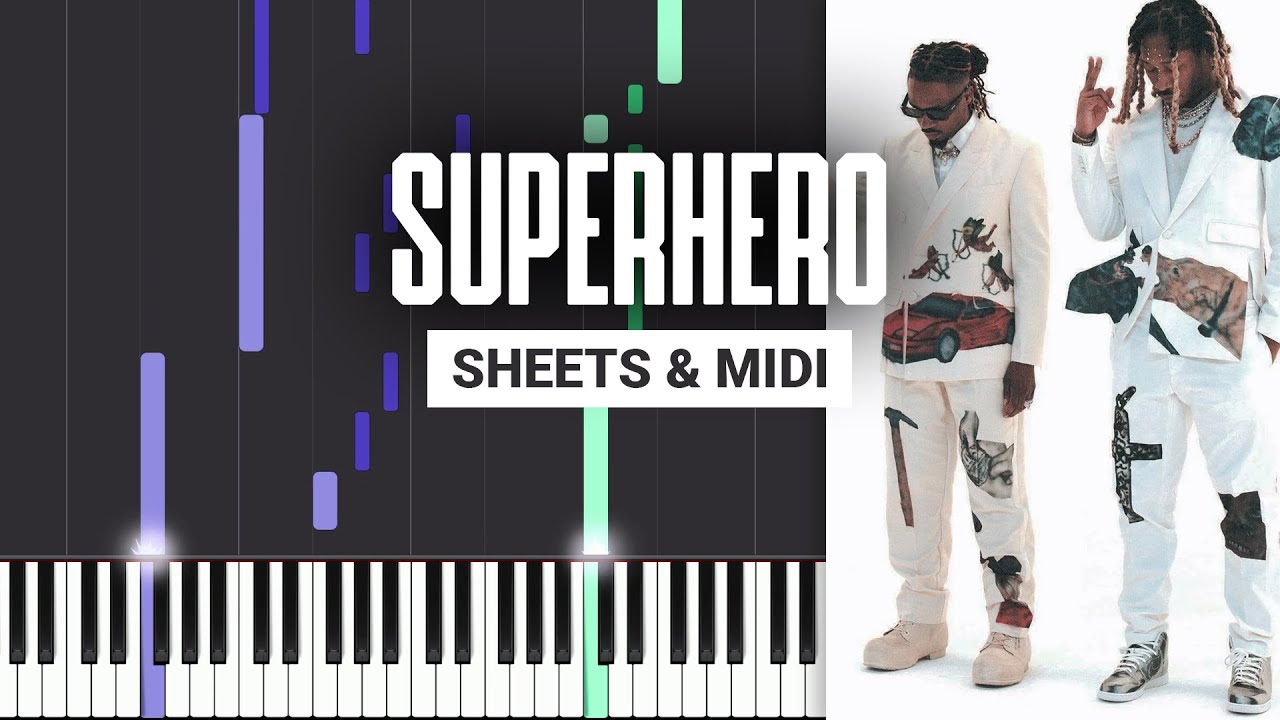 Superhero - Metro Boomin - Piano Tutorial + MIDI