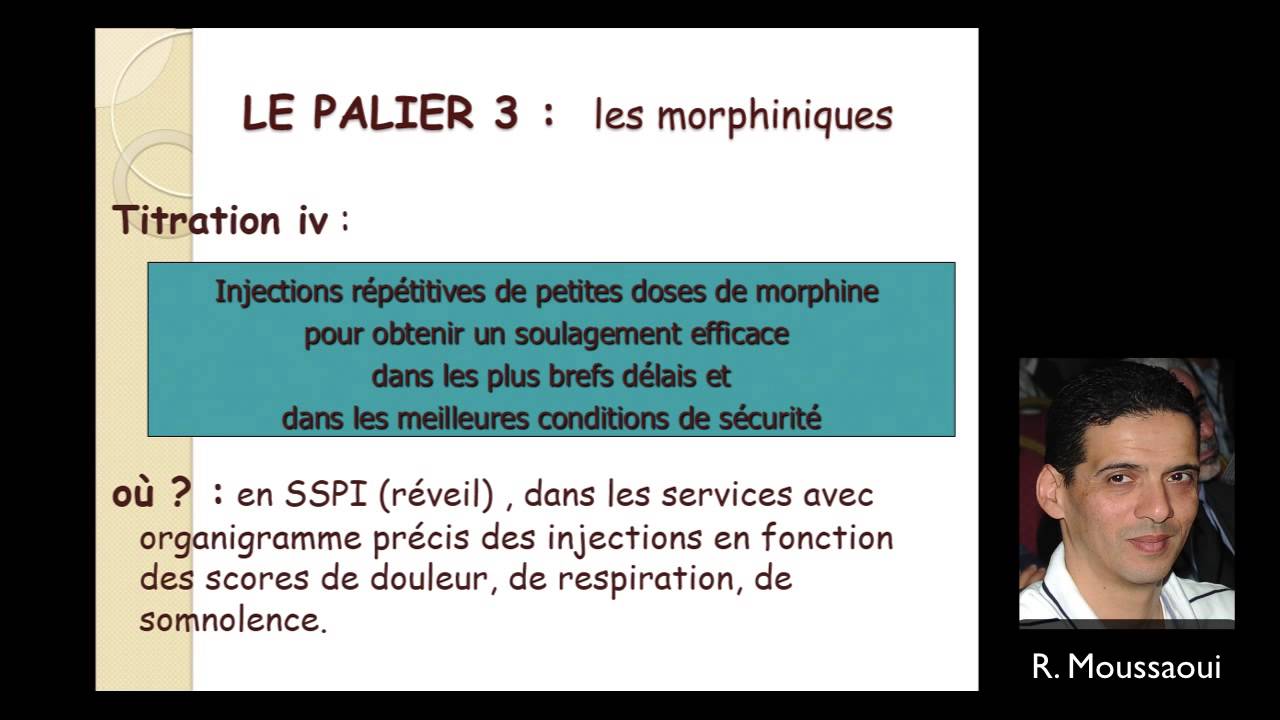 Gestion de la douleur postopératoire. Pr R. Moussaoui