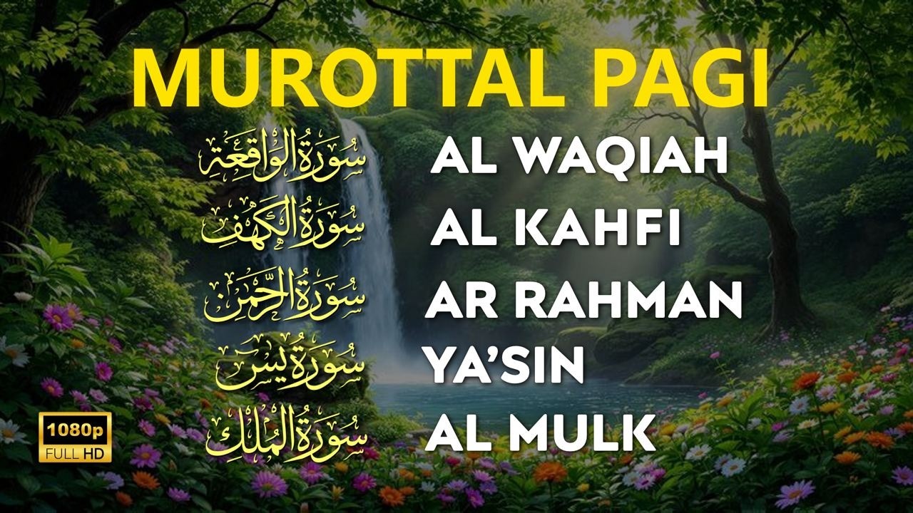 QS AlQuran Indah Di Pagi Hari Surah Al Waqiah, Yasin, Ar Rahman, Al Mulk Al Kahfi | by Alaa Aqel