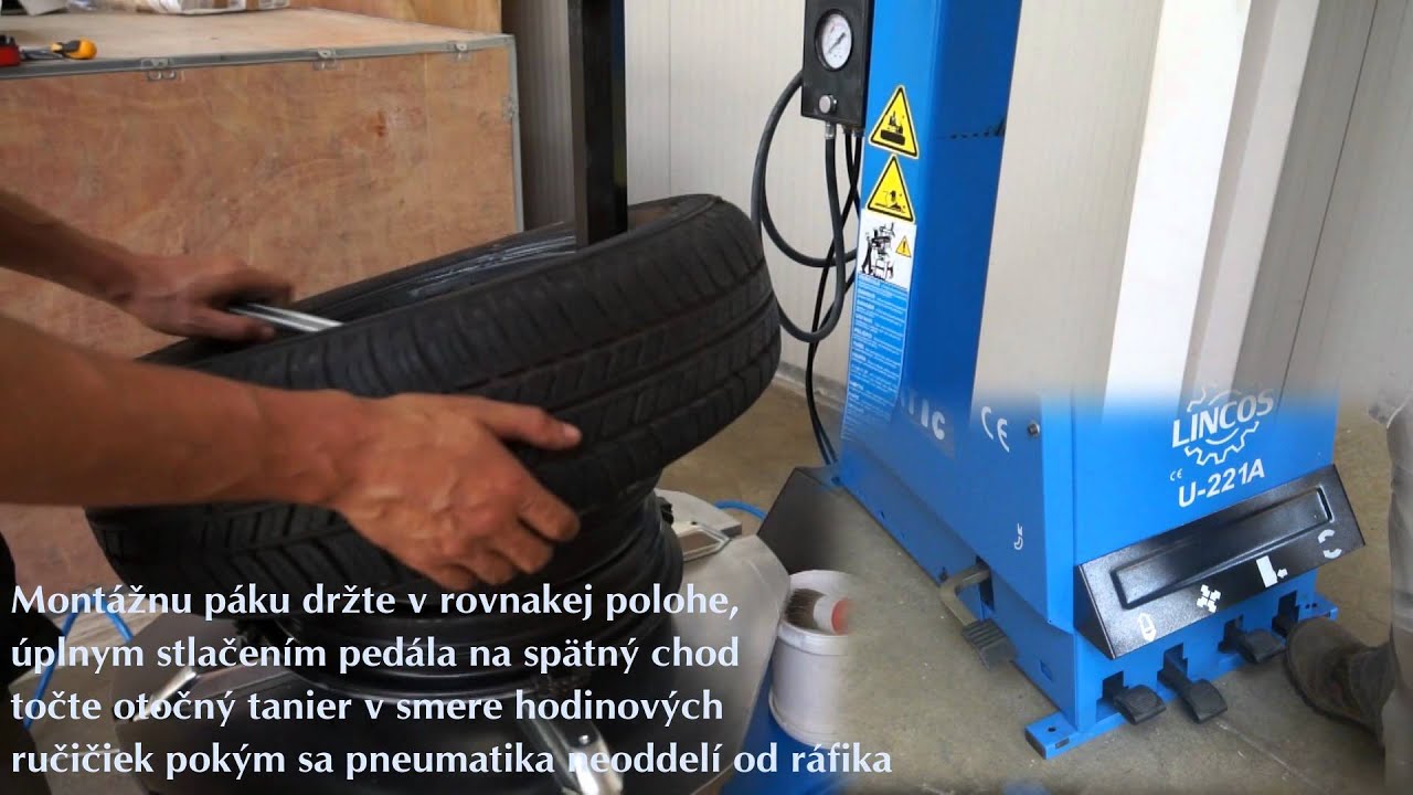 Lincos® u-221A Demontáž pneumatiky z plechového diska