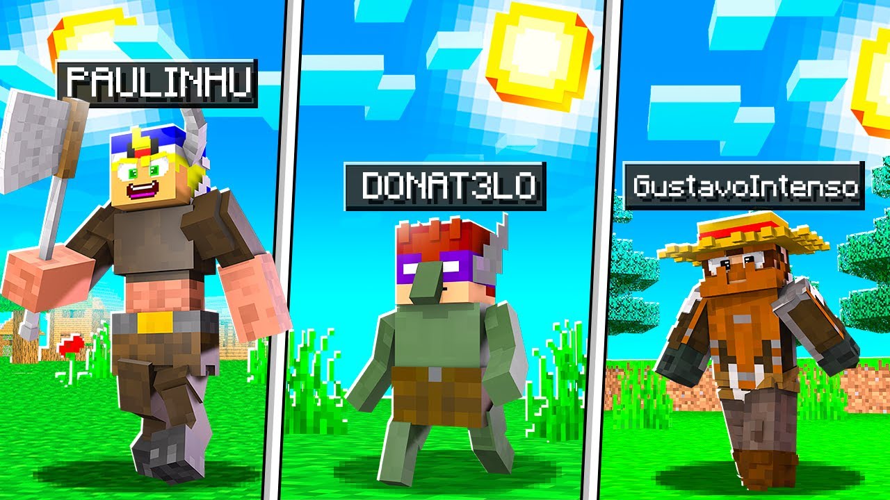 MINECRAFT MAS TEMOS RAÇAS MEDIEVAIS DIFERENTES !