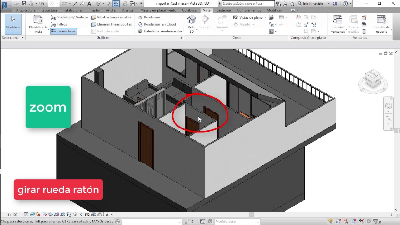 Trucos y atajos REVIT: zoom y pivotar 3D