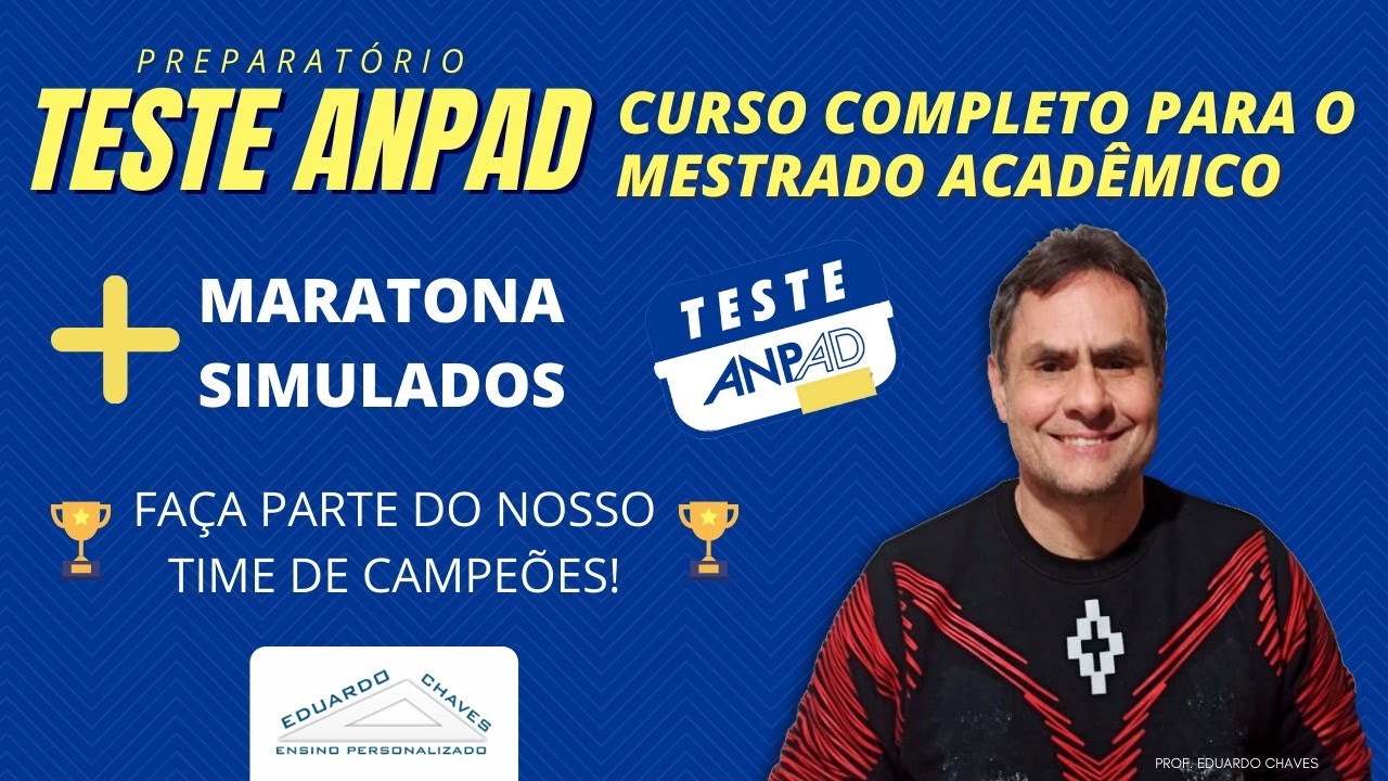 Dicas para a Prova do Teste ANPAD - As matrículas estão abertas para fevereiro de 2022 !!