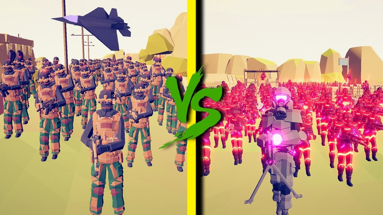 TASK FORCE TEAM vs NEON ARMY - Totally Accurate Battle Simulator TABS