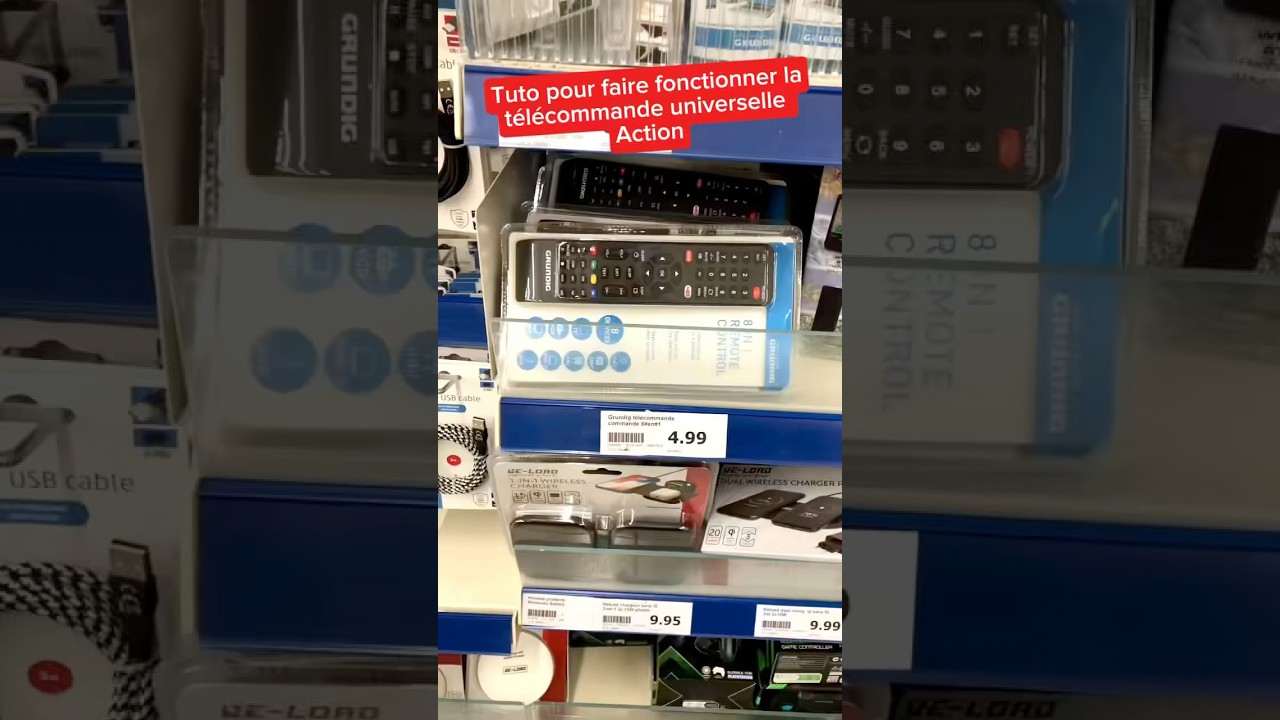 Tuto pour faire fonctionner la t&eacute;l&eacute;commande universelle &agrave; 5&euro; chez Action #magasinaction #action