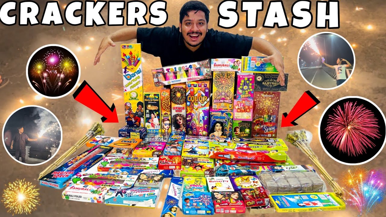Diwali Crackers Stash 2024* Worth ₹10000- Testing And Unboxing #diwali