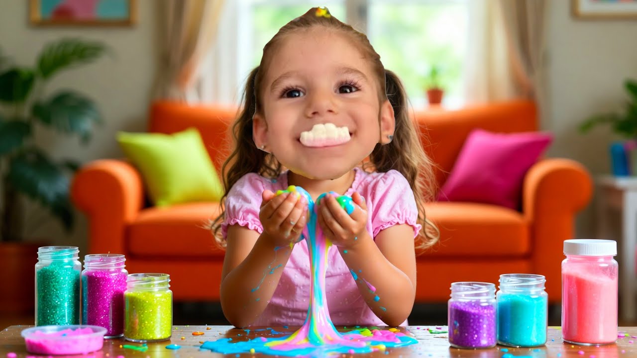 BİR SÜRÜ SLİME KARIŞTIRMA! Eva Slime Yaptığı İçin Çok Mutlu!