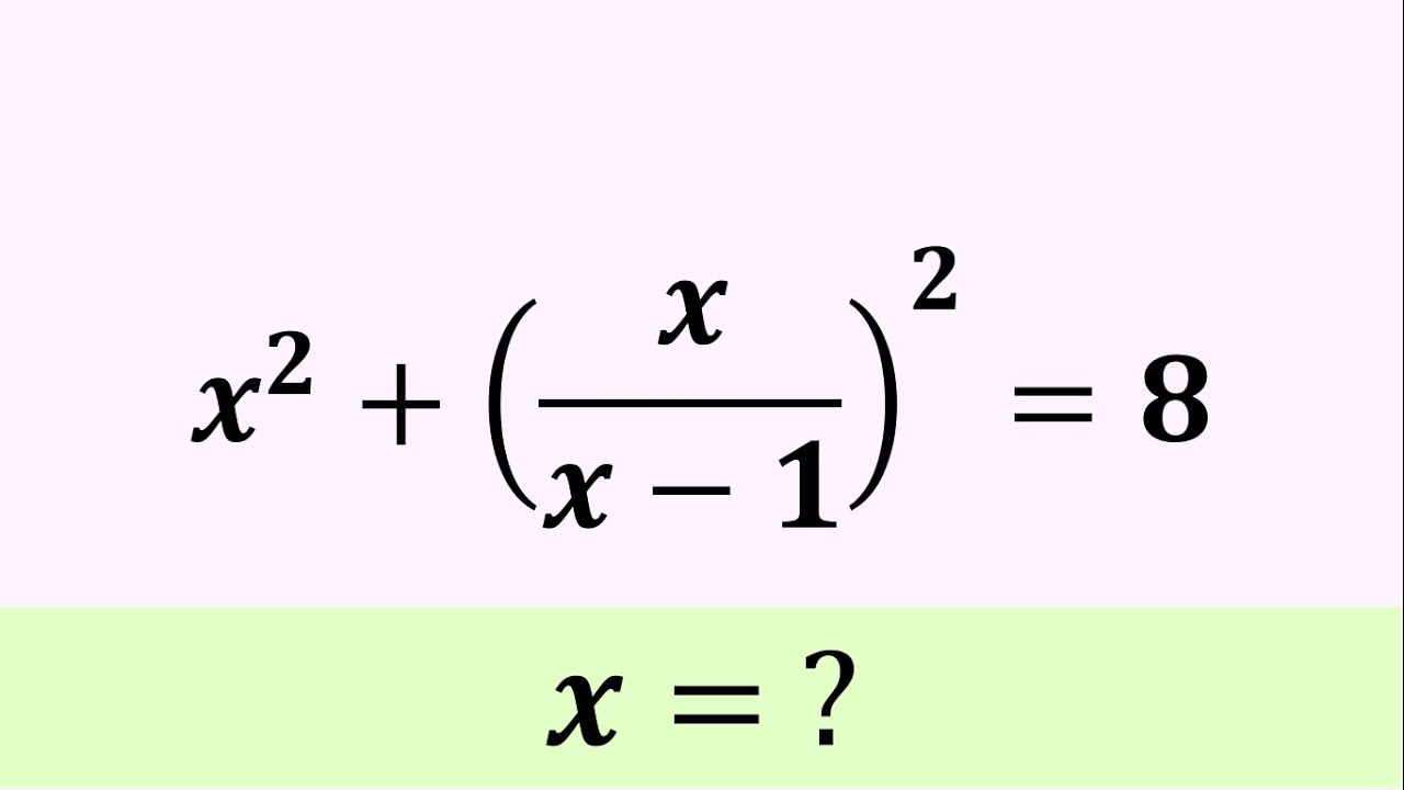 An Amazing Math Olympiad Question | Algebra | Rational Equations