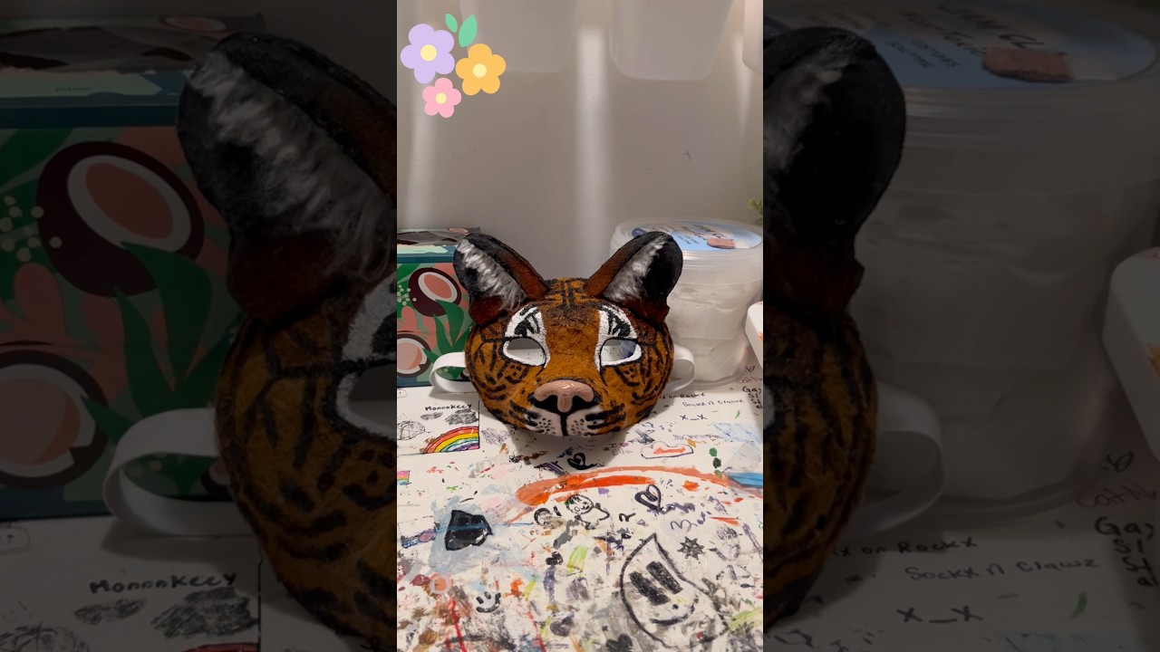 Making a tiger mask pt. 3!! 