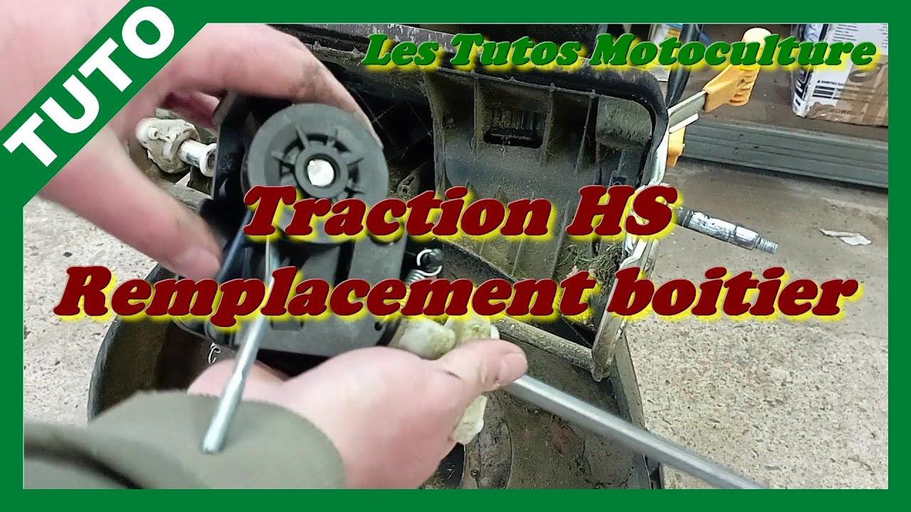 Remplacement boite de traction tondeuse