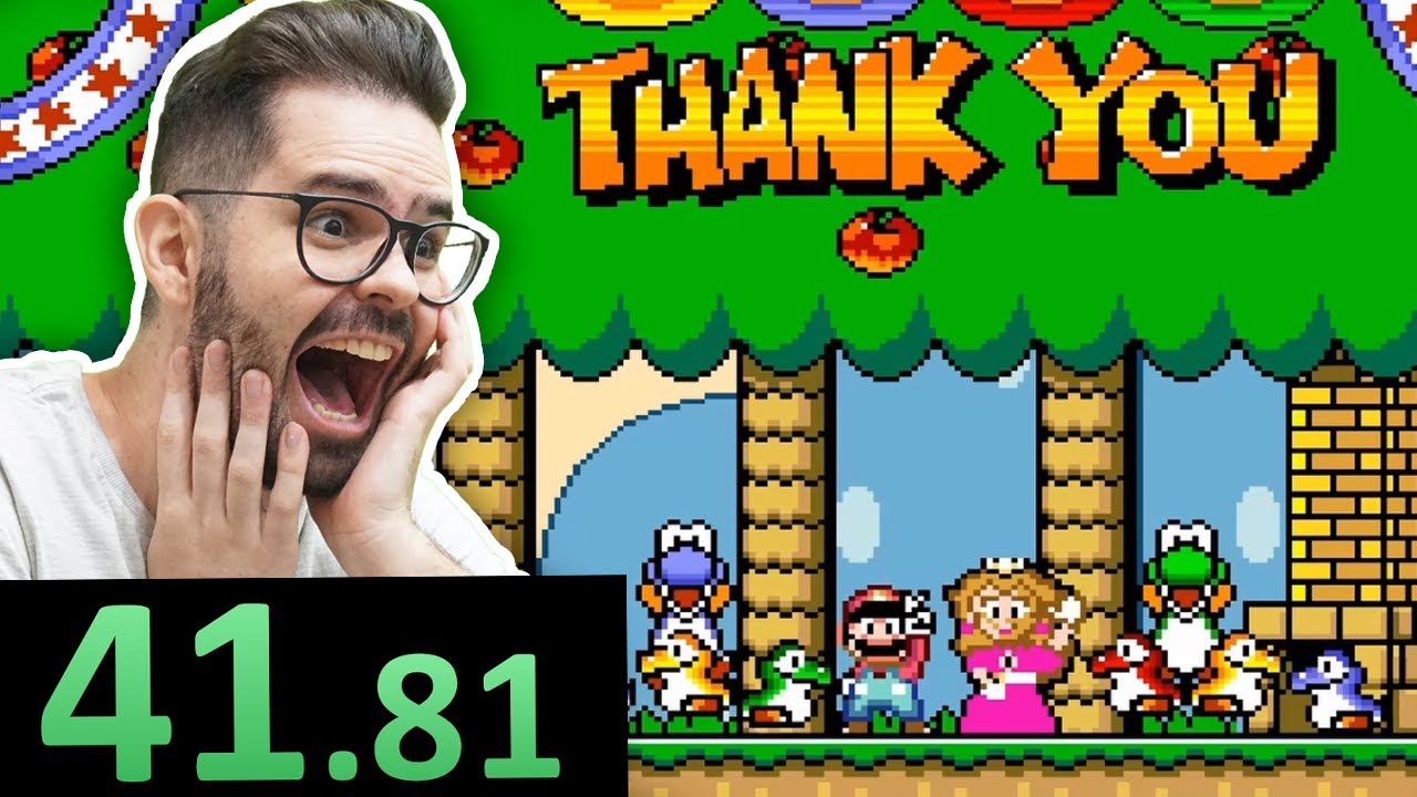 Zerando Mario World em INSANOS 41 SEGUNDOS! (Recorde Mundial React @MizeraCorvo)