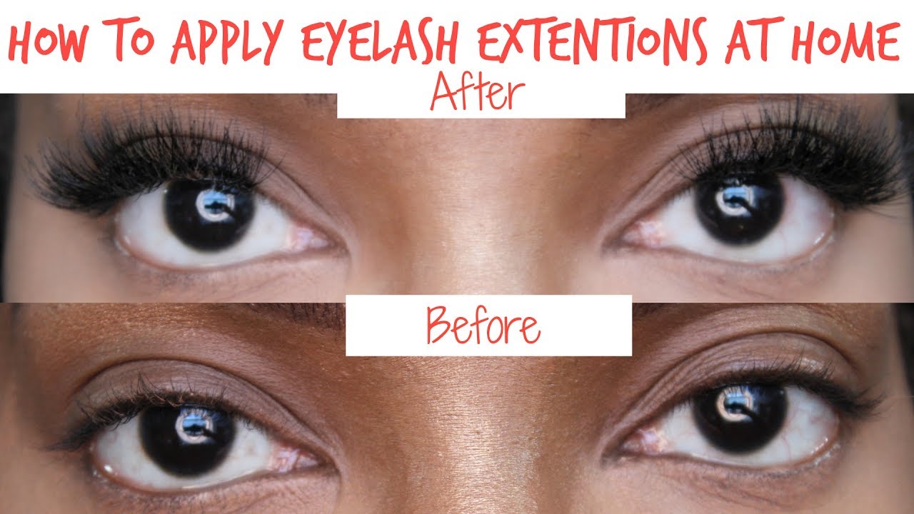 DIY| How to Apply Permanent Eyelash Extensions At Home for $12| KennySweets