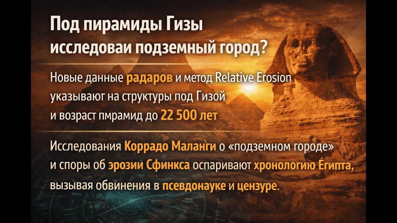 Тайны Пирамид Гизы: Великое открытие 2026 года и спор о возрасте в 24 000 лет
