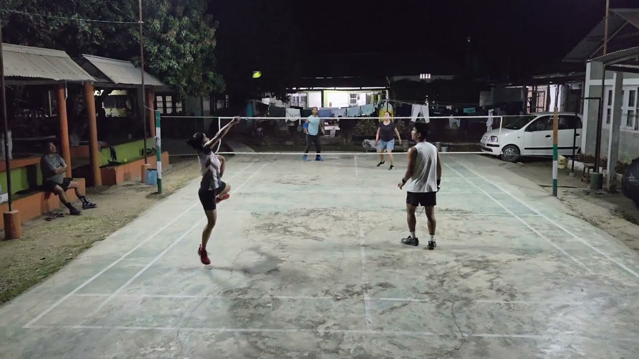 Day 32 of 2026 (Match 3) Miss Dli & Sir Tea VS Miss Eni & Sir Vala [Badminton Match]