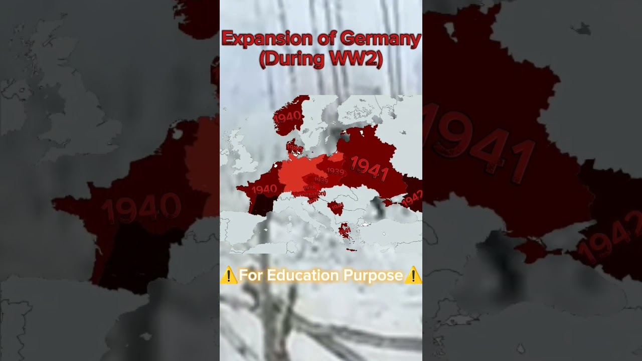 Expansion of Germany During WW2 | #purpose  #geography #education #map   #europe  #ww2 #worldwar2