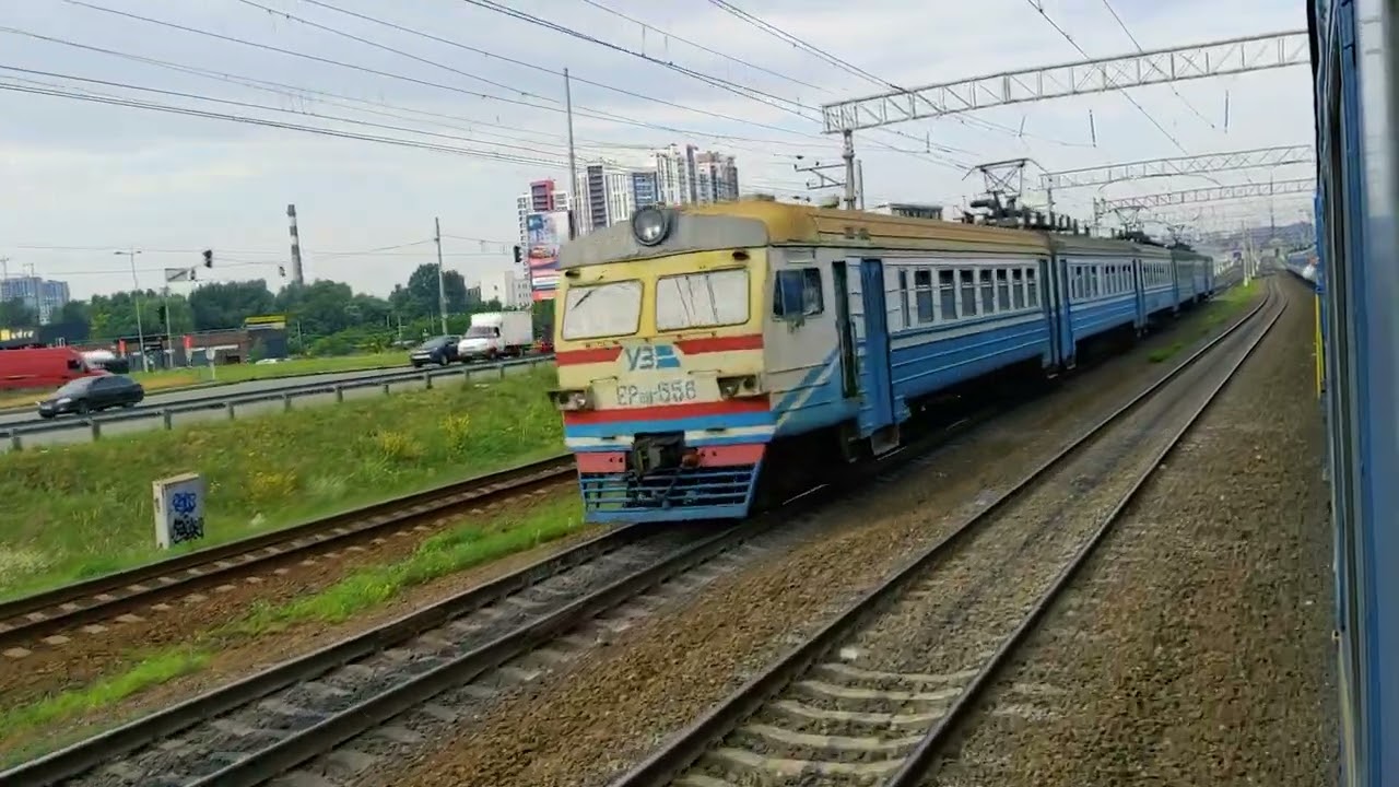 Прибытие в Киев на 148 поезде, Киев из окна поезда 4К