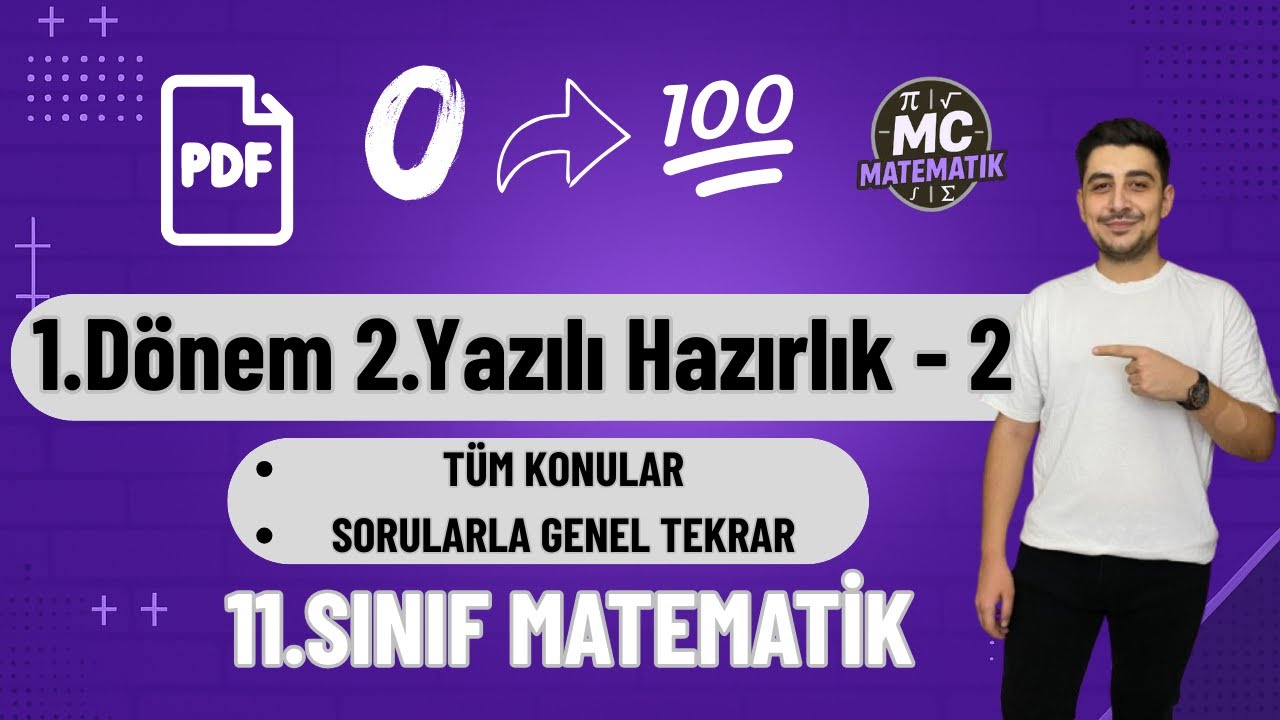 11.Sınıf Matematik 1.Dönem 2.Yazılıya Hazırlık - 2 |Sorular Üzerinden Genel Tekrar | 2026