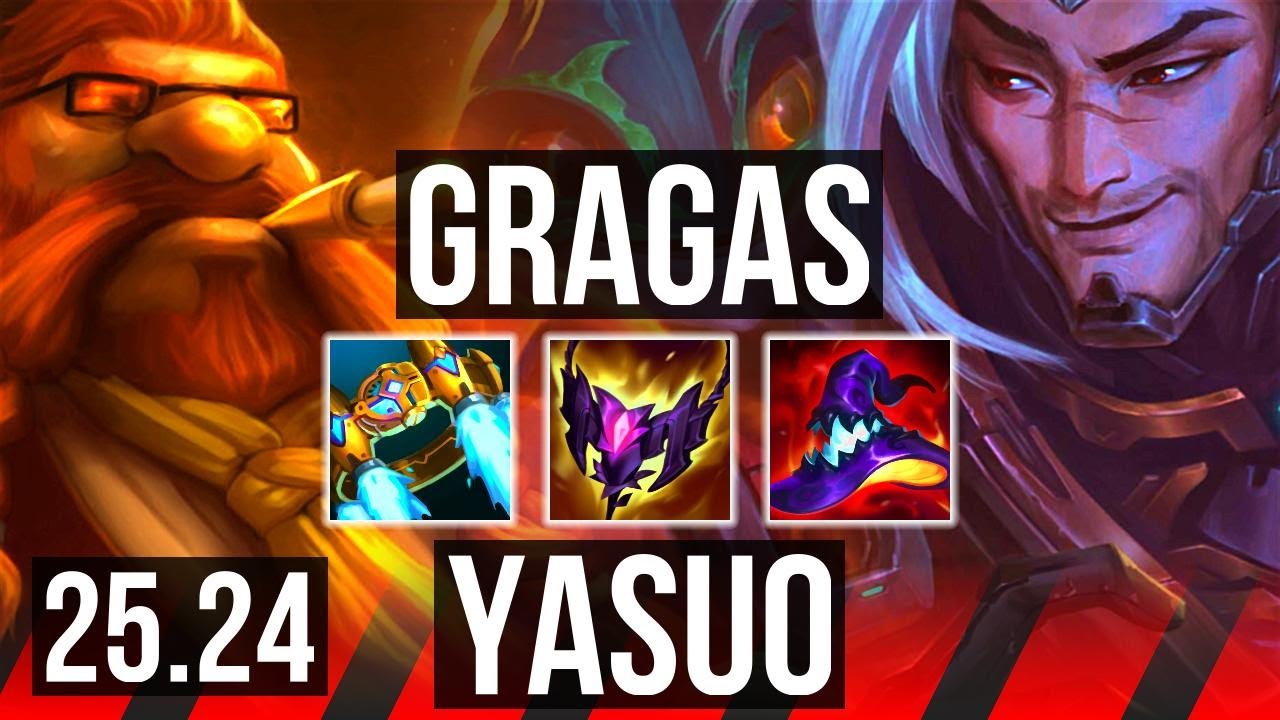 GRAGAS vs YASUO (TOP) | Good KDA: 15/1/5 | EUNE Master | 25.24