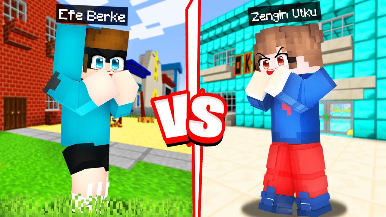 ZENGİN OKULLA KAVGA ETTİK! 😱💸-Minecraft