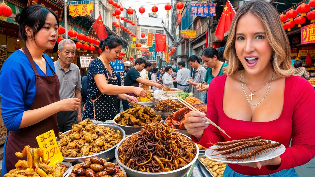 Probando COMIDA CALLEJERA EN CHINA 🇨🇳 | de verdad comen perro? 😳