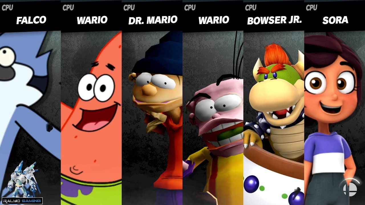 Mordecai vs Patrick vs Edd vs Eddy vs Koopa Kid vs Luz