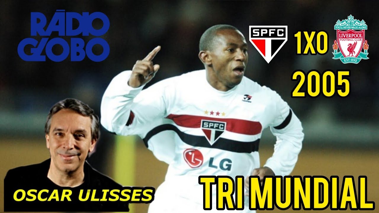 OSCAR ULISSES São Paulo 1x0  Liverpool Gol + momentos finais do TRI MUNDIAL  2005