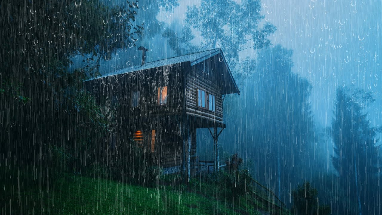 De beste regengeluid met onweer om te Slapen ⚡ Krachtige donder en zware regenbui - Rain sounds