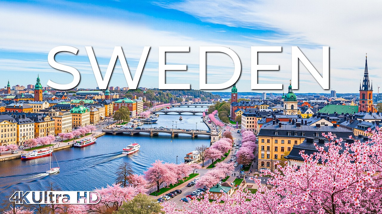 🌸 Spring in Sweden 4K 🌸 | Blooming Landscapes, Serene Lakes & Peaceful Nordic Ambience