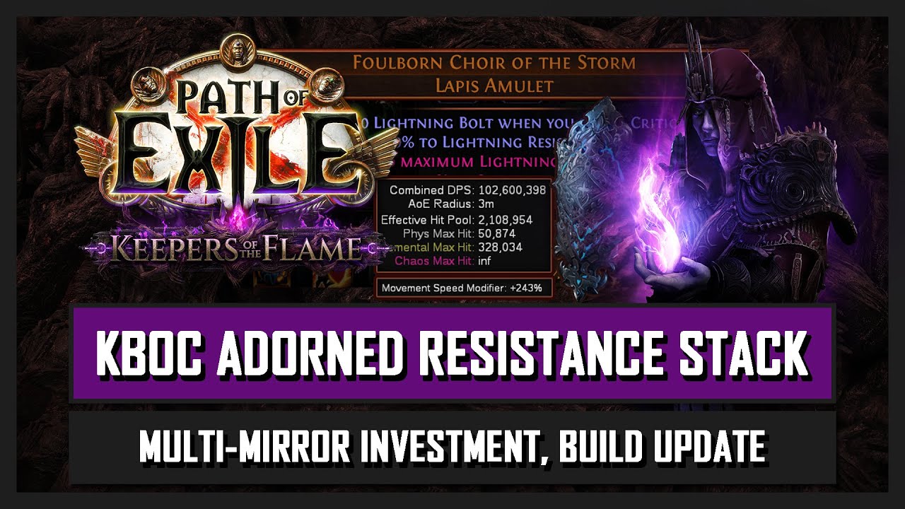 [POE 3.27] Стек Сопротивления/Маны Kinetic Blast Guardian: Обзор сборки высокого уровня