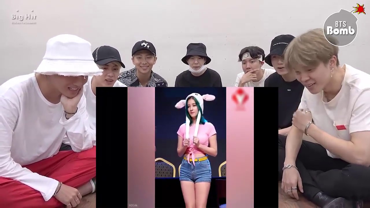 BTS reaction to momoland 