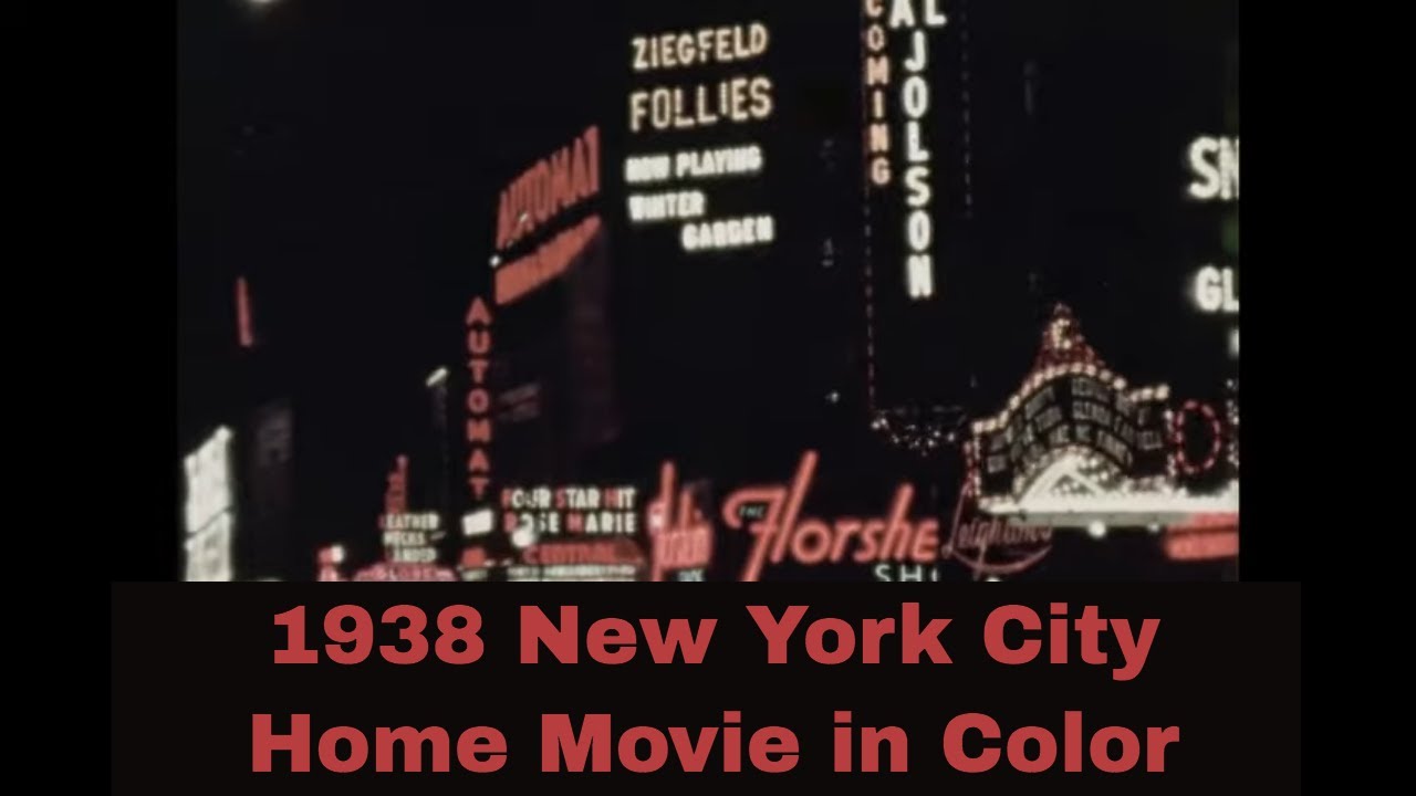 1938 NEW YORK CITY TOUR    SILENT HOME MOVIE   TIMES SQUARE  THE BRONX  MANHATTAN XD13754