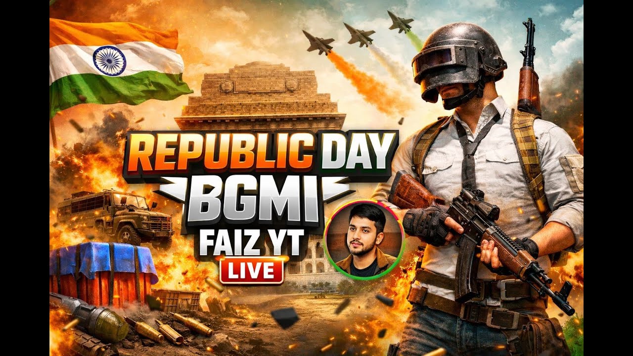 🔥 Republic Day BGMI Live 🔴 | Full Action & Squad Rush | FAIZ YT