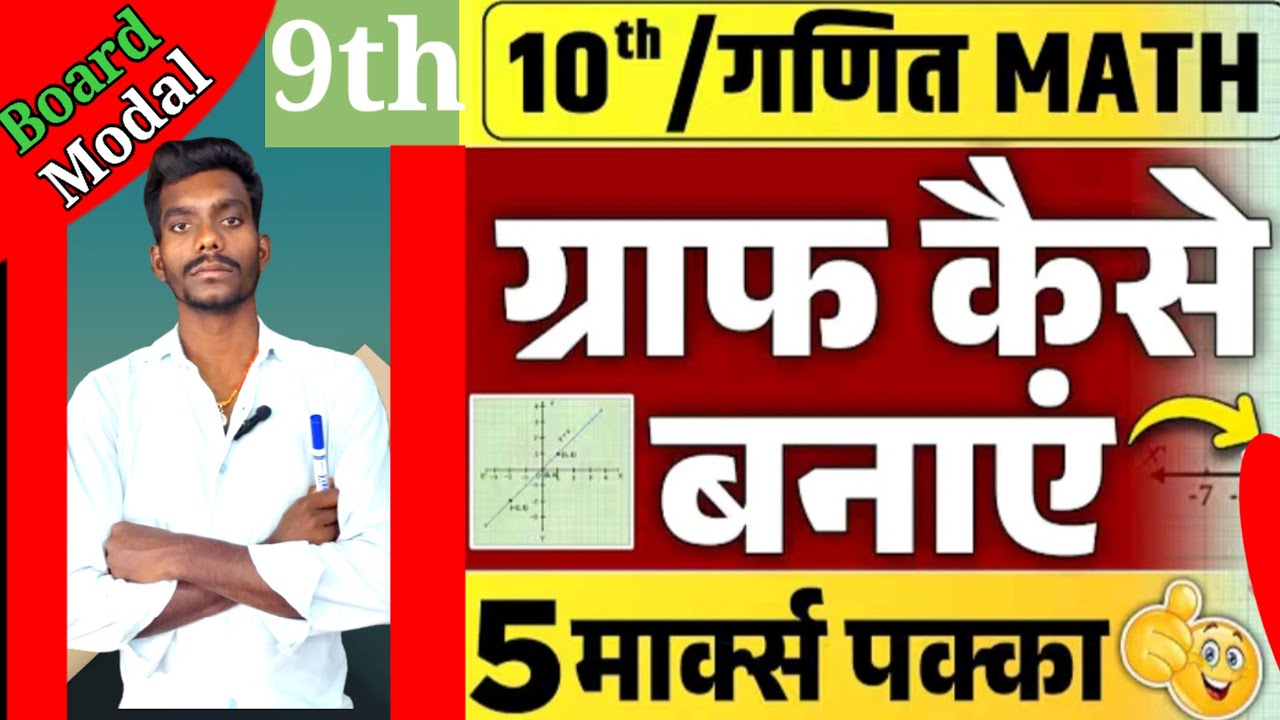 ग्राफ बनाने की सबसे आसान विधि।Graph Kaise Bnaye।Graph Bidhi Class10th By Suraj Sir