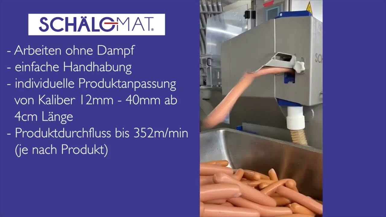 Schalomat Automatic Sausage Peeler- CM Machine Services