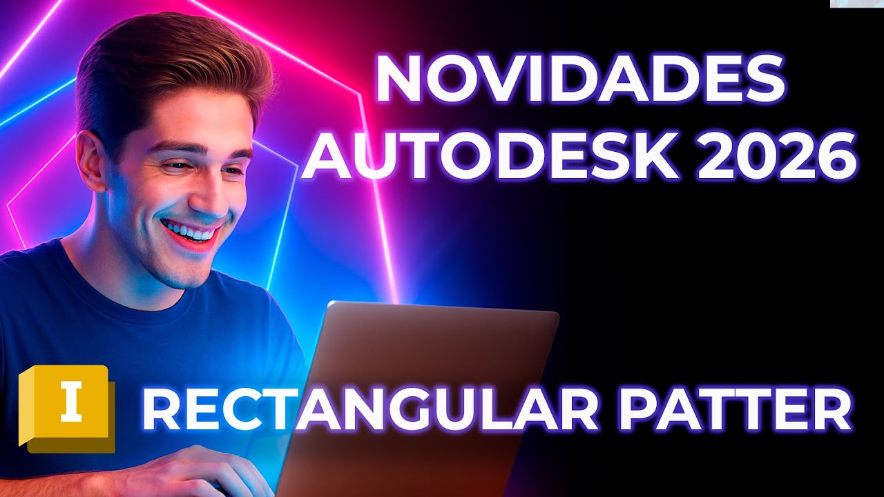 🟩🟦 NOVO RECURSO | Rectangular Pattern | Autodesk Inventor 2026