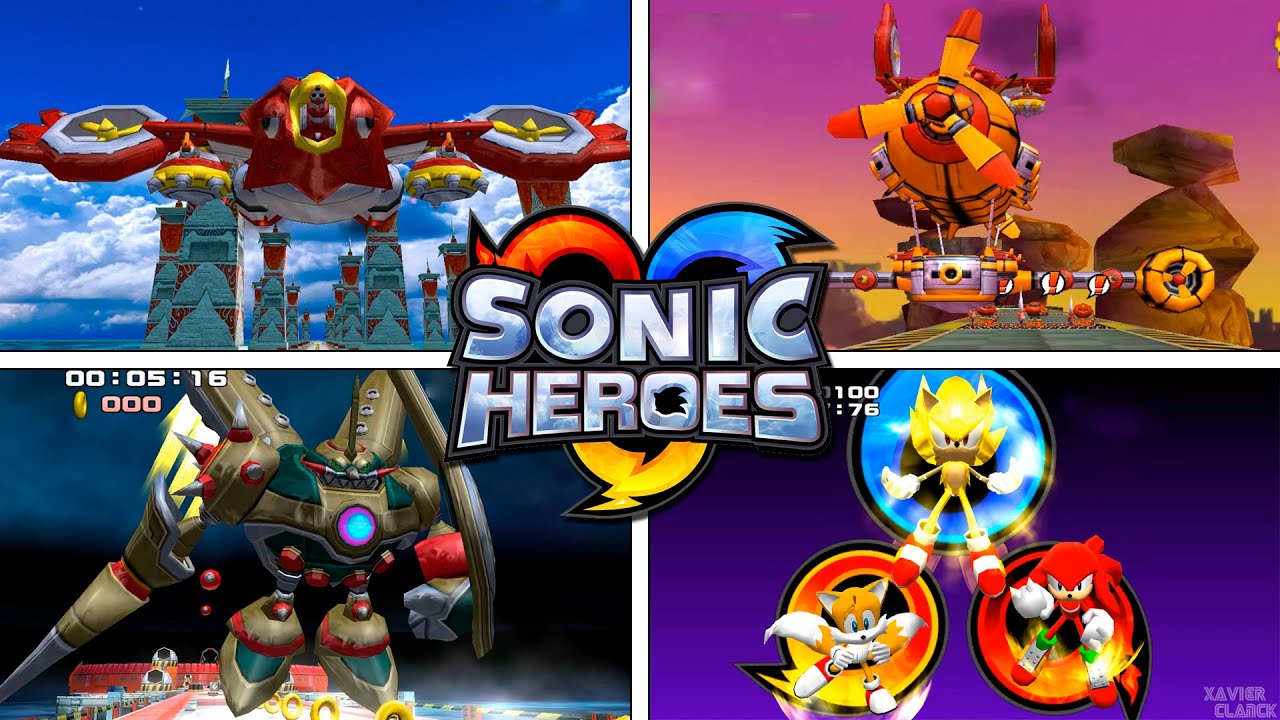 Sonic Heroes (Team Sonic) | All Bosses - [A Rank - No Damage]