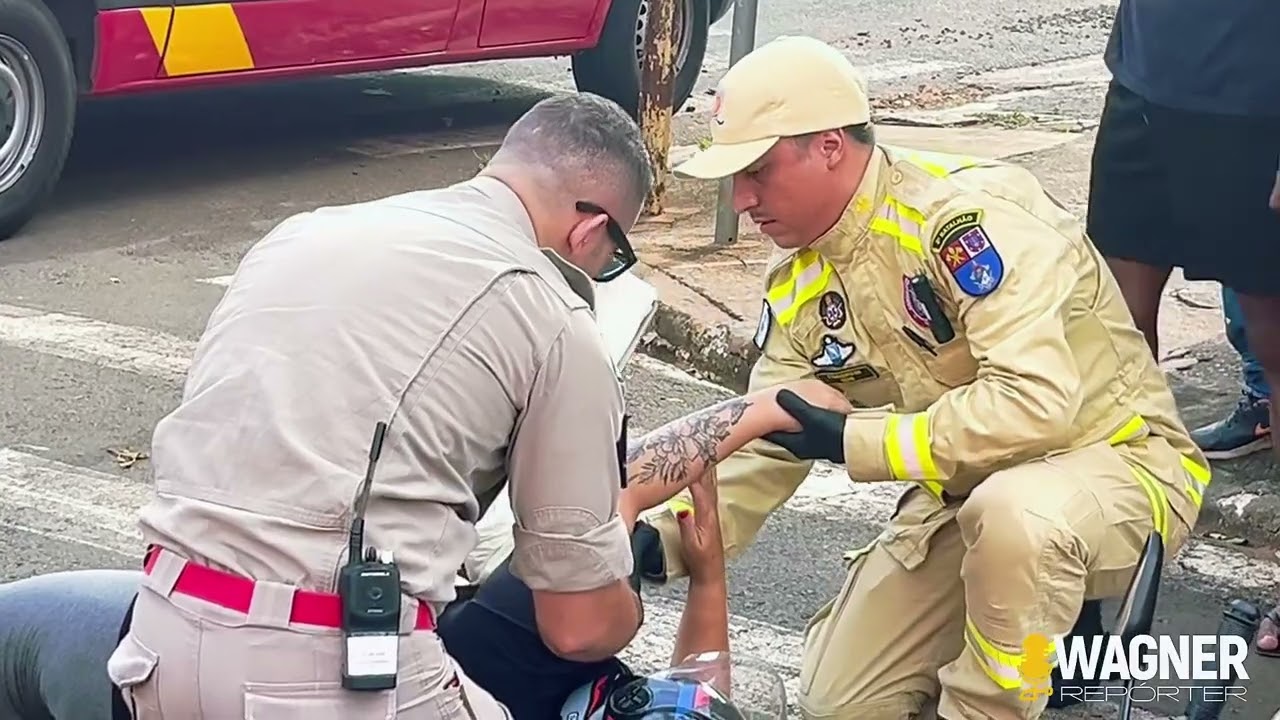 Queda de moto deixa mulher com ferimento no braço em Cornélio Procópio
