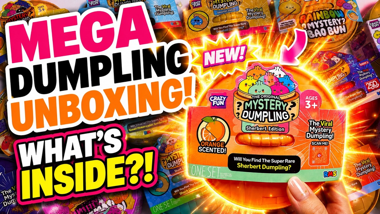 LIVE🔴 MEGA RMS DUMPLING UNBOXING- ORANGE SHERBERT, GREEN APPLE HOLO & MORE 🥟😫ASMR COLLECTOR