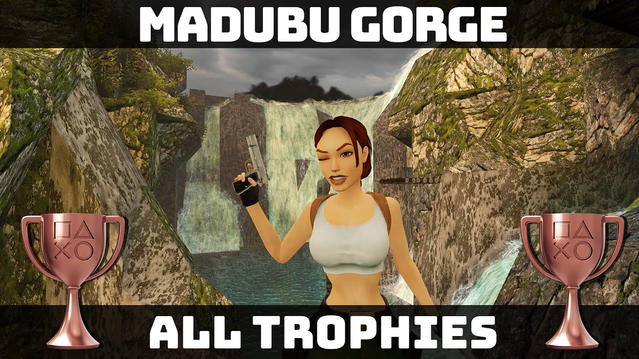 Tomb Raider III Remastered - Madubu Gorge (All Trophies/Pick-ups/Incredibly Hard Boiled)