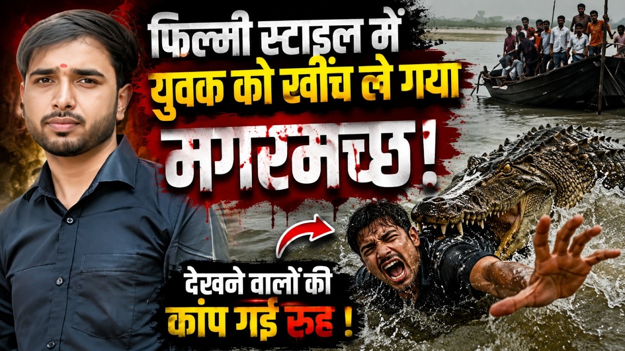 Gonda में सास की चिता सजा रहे दामाद को खा गया मगरमच्छ,चीखते&ndash;चिल्लाते रह गए लोग,मचा हड़कंप !