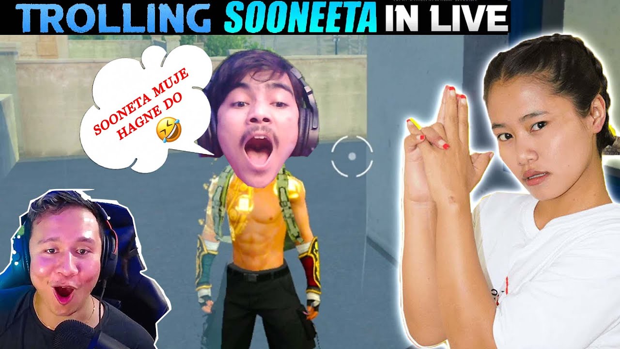 noob prank on sooneeta on live🤣🤣 इतनी हंसी कभी नहीं आई - Laka Gamer