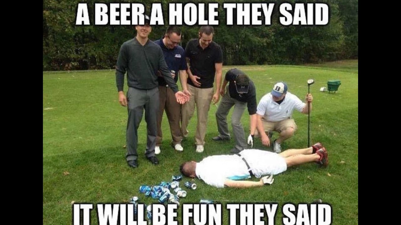 jugando con amigos golf