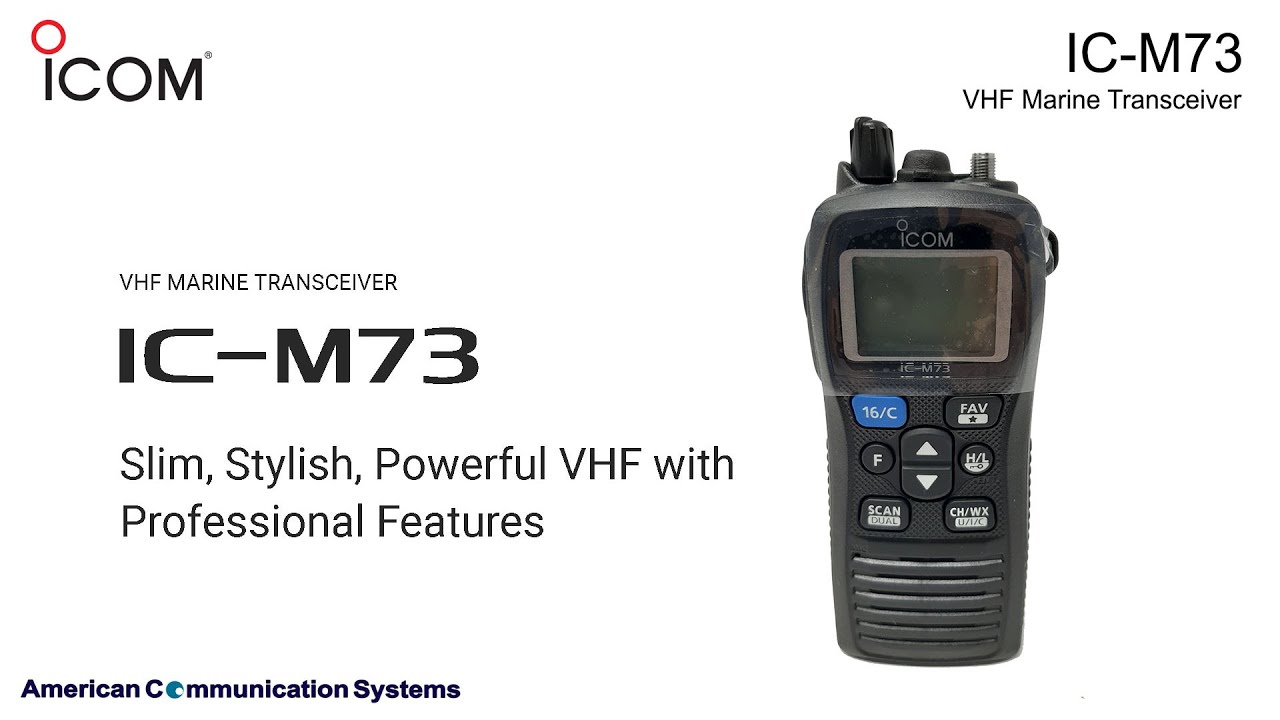 Icom IC-M73 Handheld VHF Marine Transceiver
