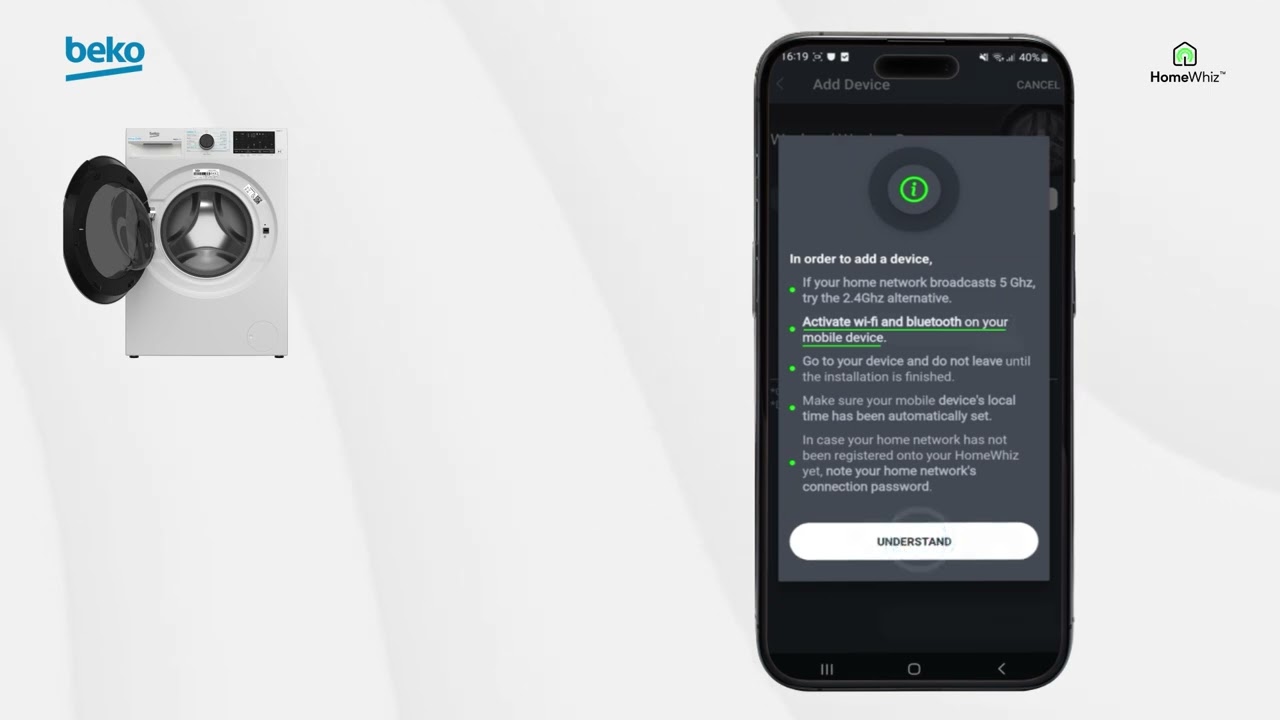 How to Connect Your Washing Machine to HomeWhiz App?